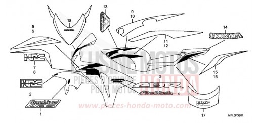 STRISCIA/MARCHIO (2) CBR1000RR9 di 2009